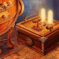 A candlelit cabin study with vintage treasures